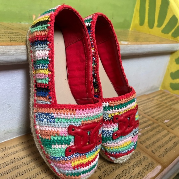 Aldo Santaclara Colorful Crochet Espadrilles with Red Detail 9 - Picture 13 of 16